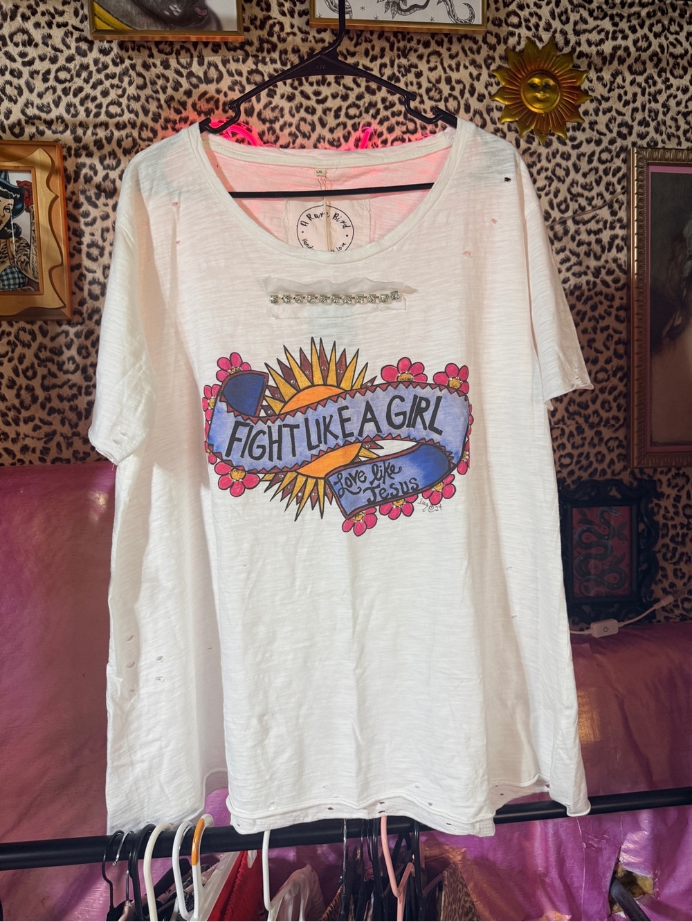 A Rare Bird Graphic 'Fight Like a Girl' Tee